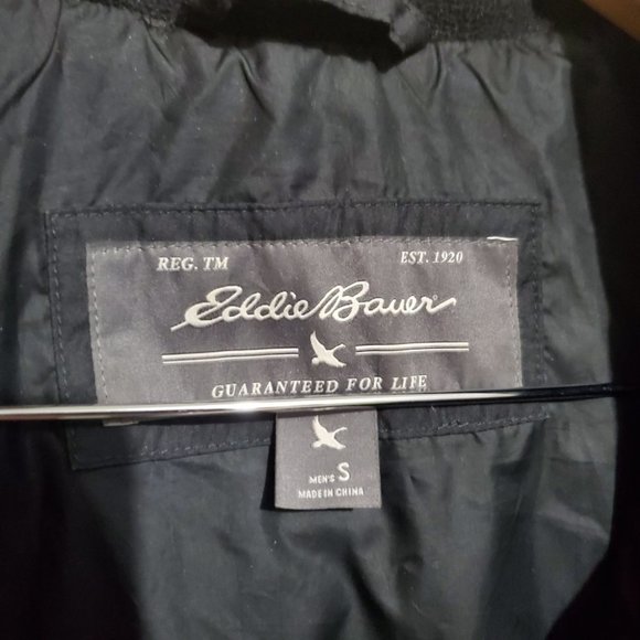 EDDIE BAUER / S / Men's EB650 Wide Channel Down Filled Puffer Coat Jacket Black - Picture 11 of 15